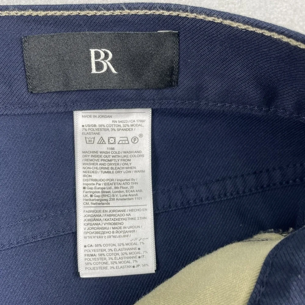 Banana Republic Pants Men 36x29 Navy Traveler Slim Twill 5-Pocket Stretch